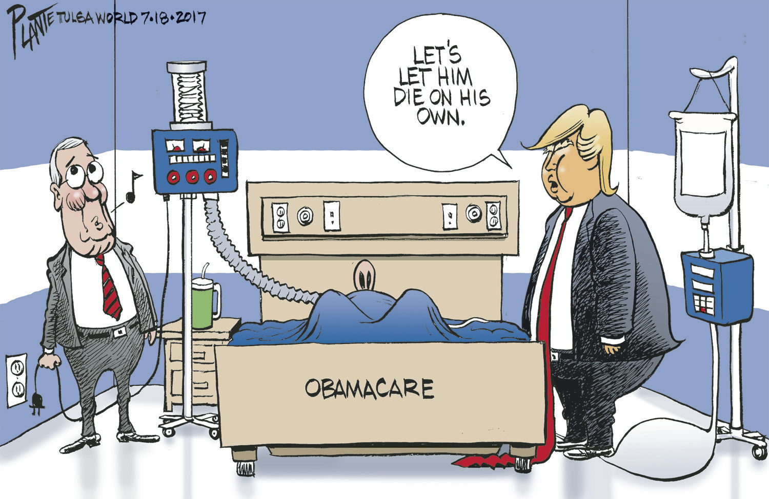 Bruce Plante Cartoon: Trump strategy on Obamacare